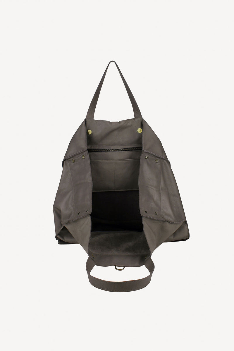 COS Versatile Leather Shopper in Natural
