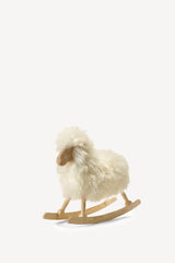 Wooden Rocking Sheep - White