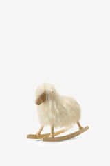 Wooden Rocking Sheep - White