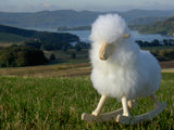 Wooden Rocking Sheep - White