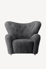 The Tired Man Chair and Footstool - Sheepskin