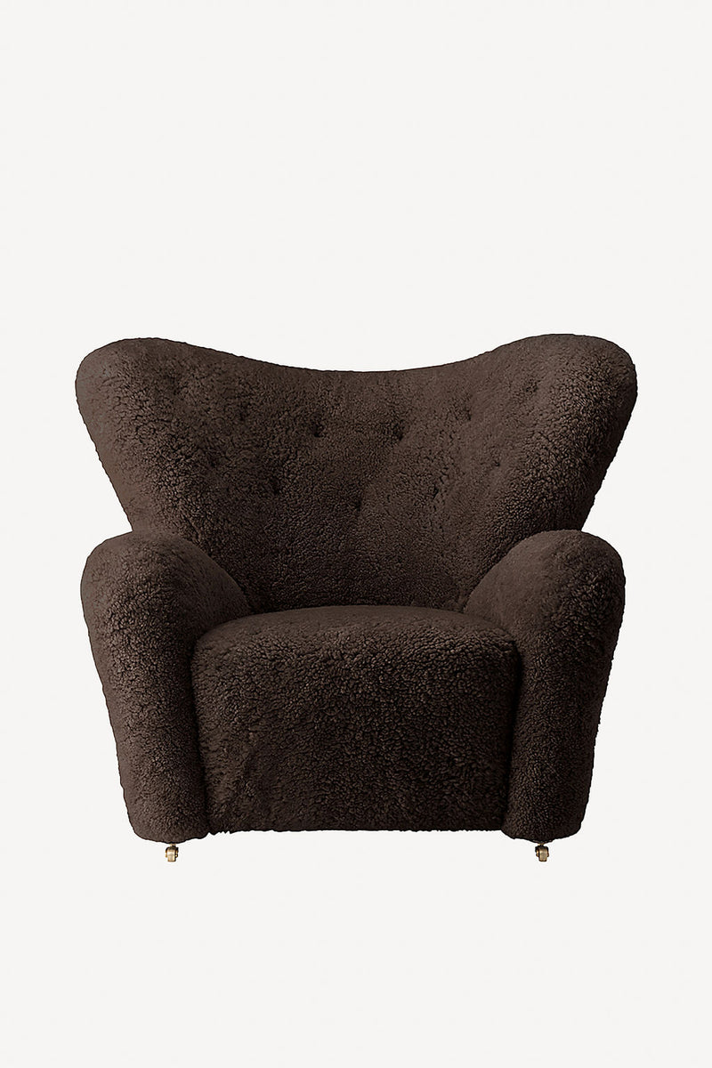 The Tired Man Chair and Footstool - Sheepskin