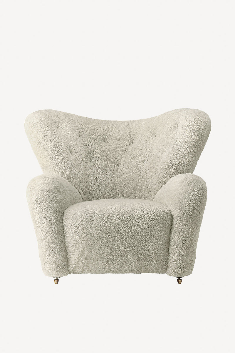 The Tired Man Chair and Footstool - Sheepskin