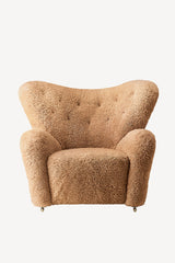 The Tired Man Chair and Footstool - Sheepskin