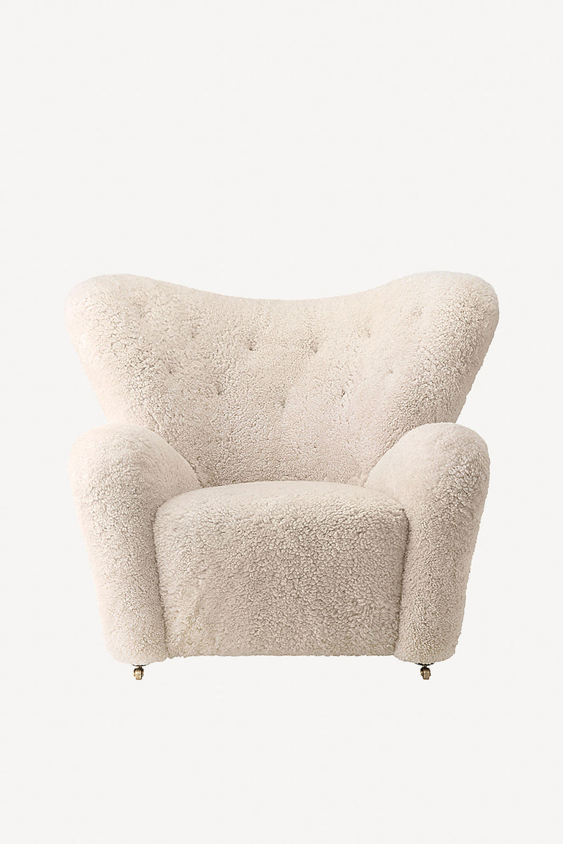 The Tired Man Chair and Footstool - Sheepskin