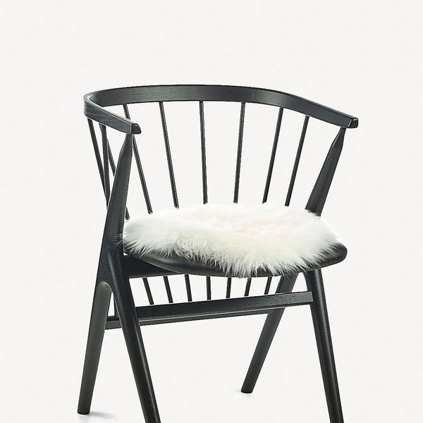 White fur seat cushion shop