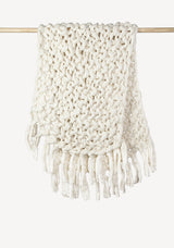 Chunky Knit Blanket w/ Tassels