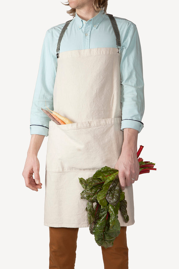 Uashmama Apron with paper braces - Cashmere