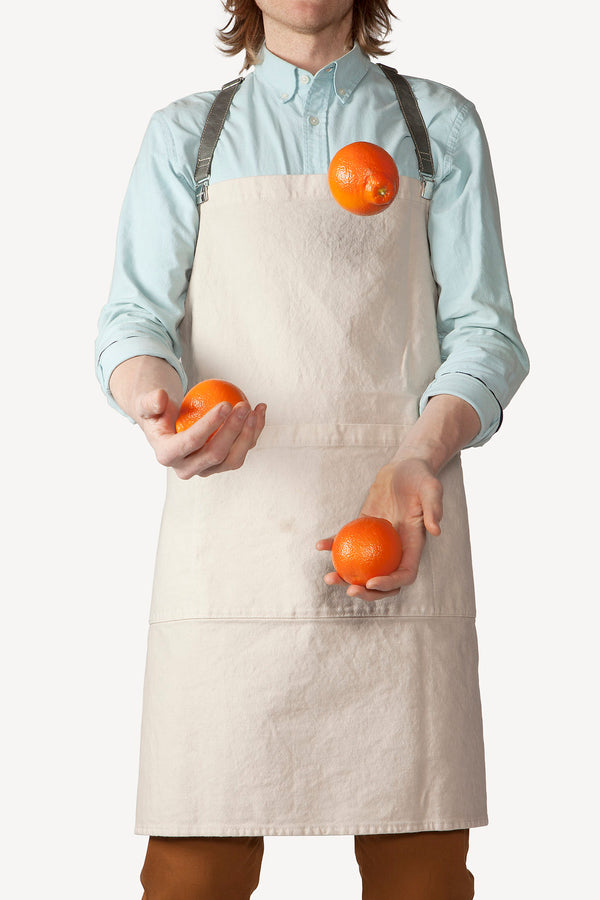 Uashmama Apron with paper braces - Cashmere
