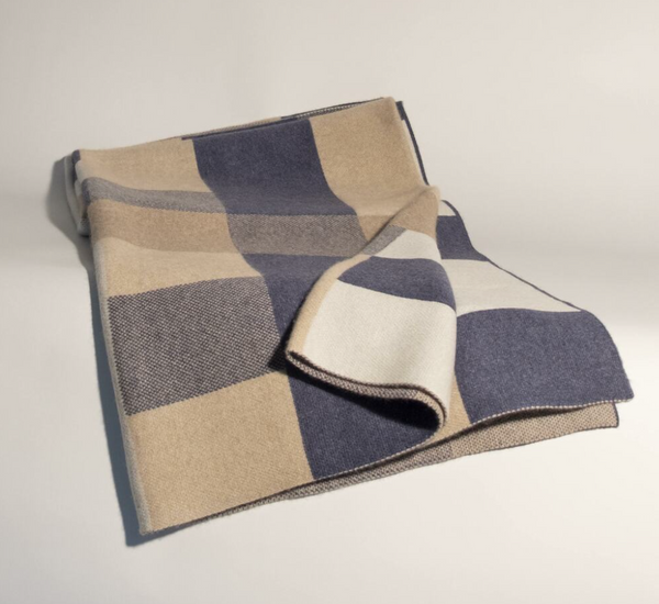 Bauhaus Cashmere Throw - Blue