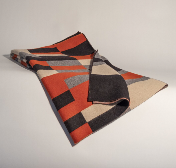Bauhaus Cashmere Throw - Red