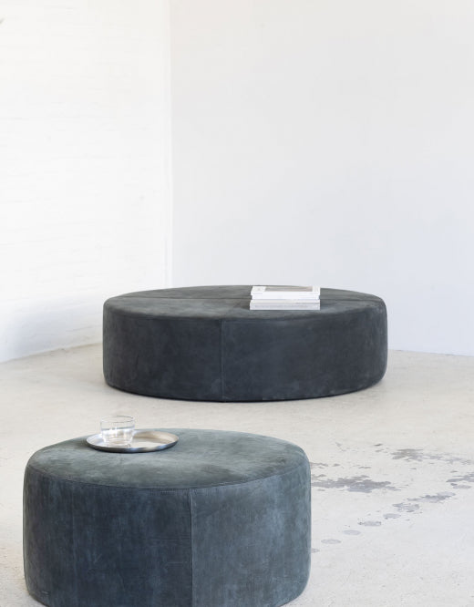 Leather Pouf - Small