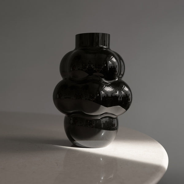 Balloon Vase by Louise Roe - Glass Black